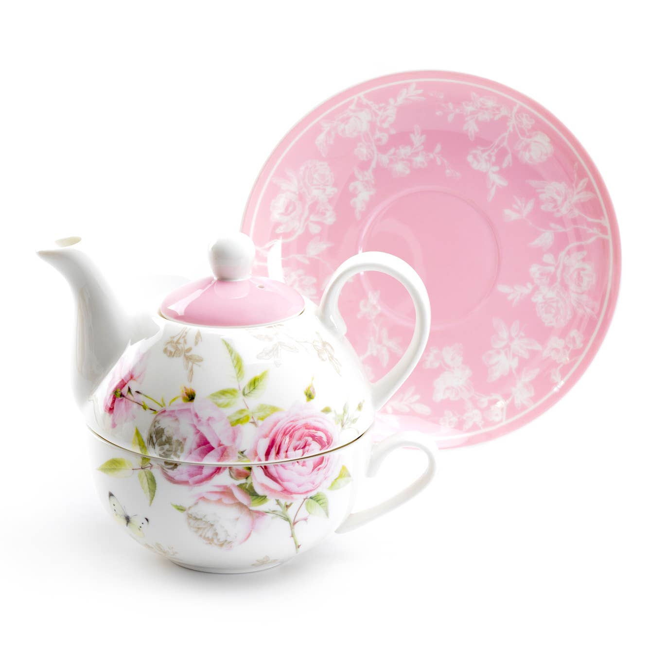 Beau Rose FIne Porcelain Tea for One