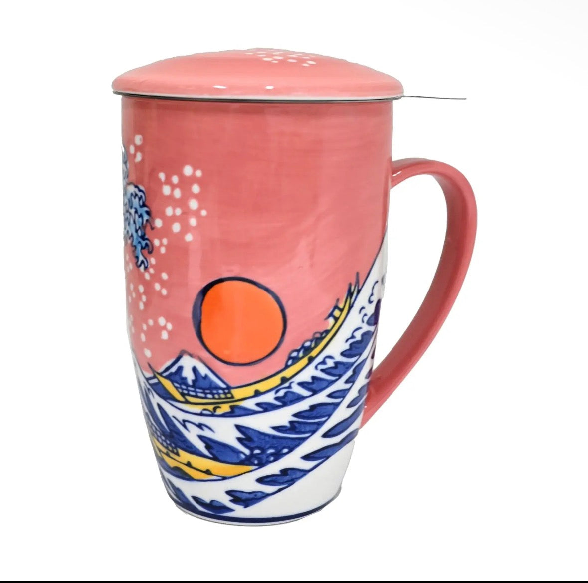 Sunset Wave Mug with Infuser