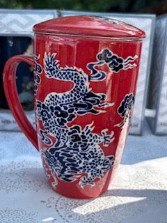 Red Dragon Mug with INfuser Basket