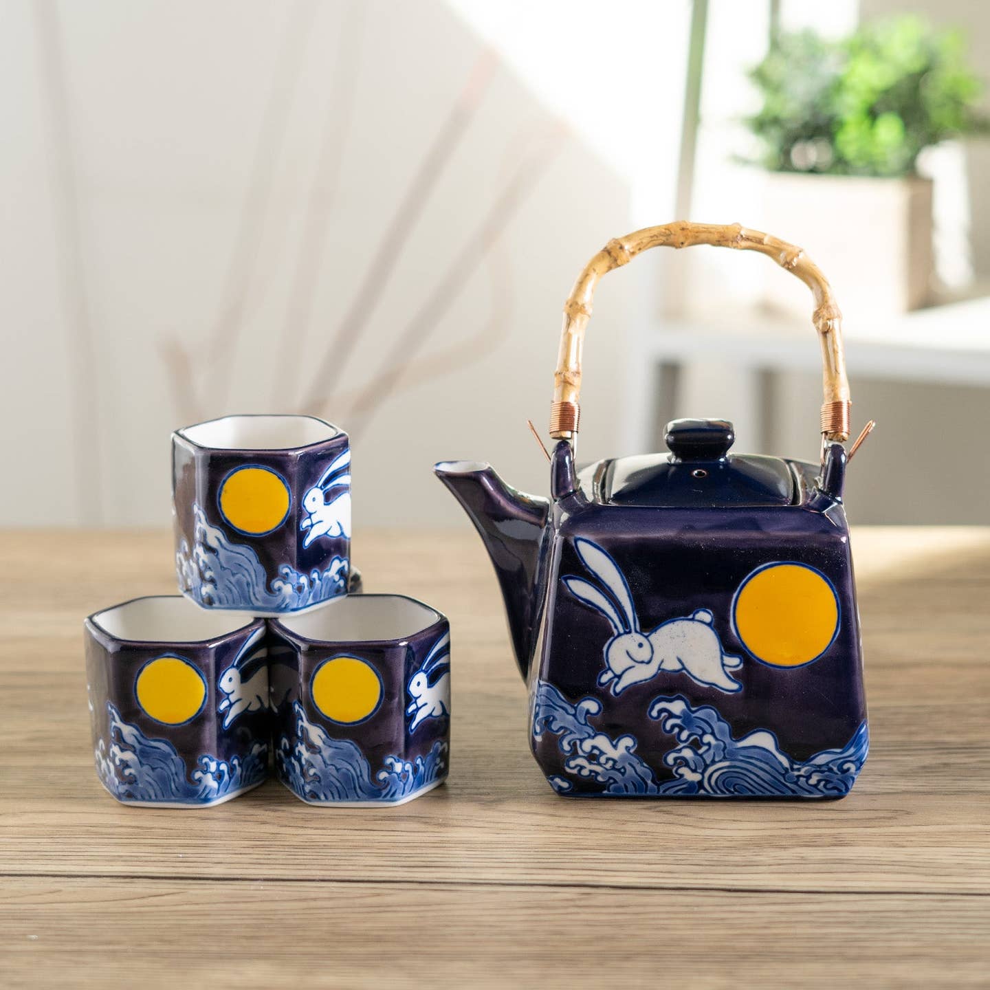 Moon Rabbit Design Tea Set