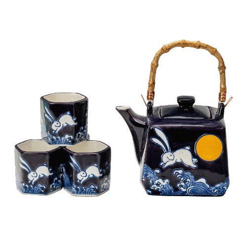 Moon Rabbit Design Tea Set