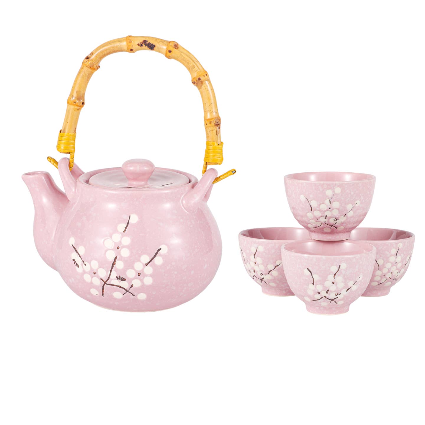 Pink Ume Plum Blossoms Tea Set