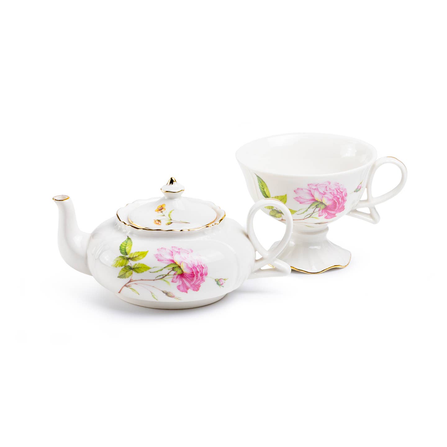 Rose Elegance FInd Porcelain Tea for One Set