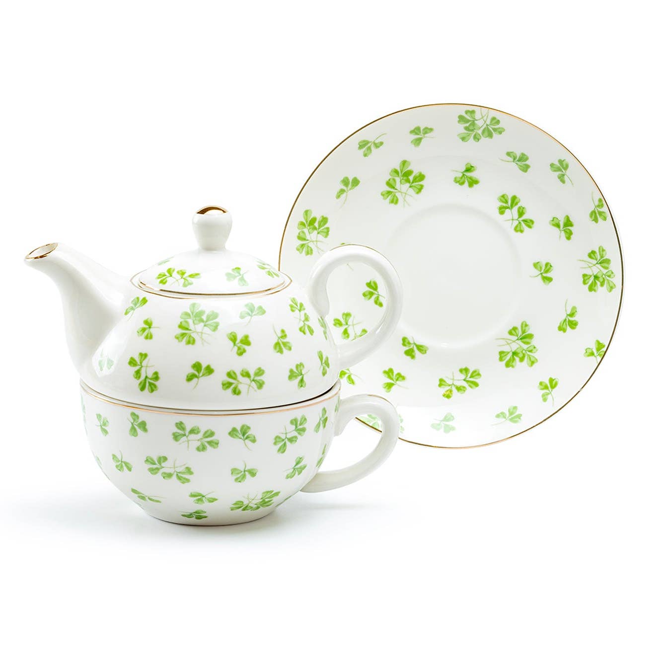 Shamrock Fine Porcelain Tea Set for One