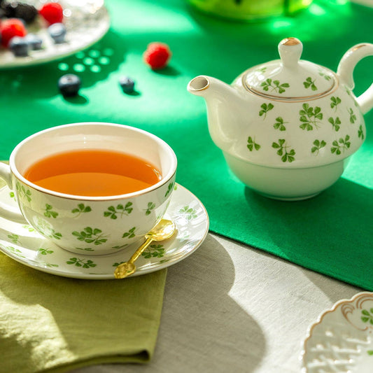 Shamrock Fine Porcelain Tea Set for One