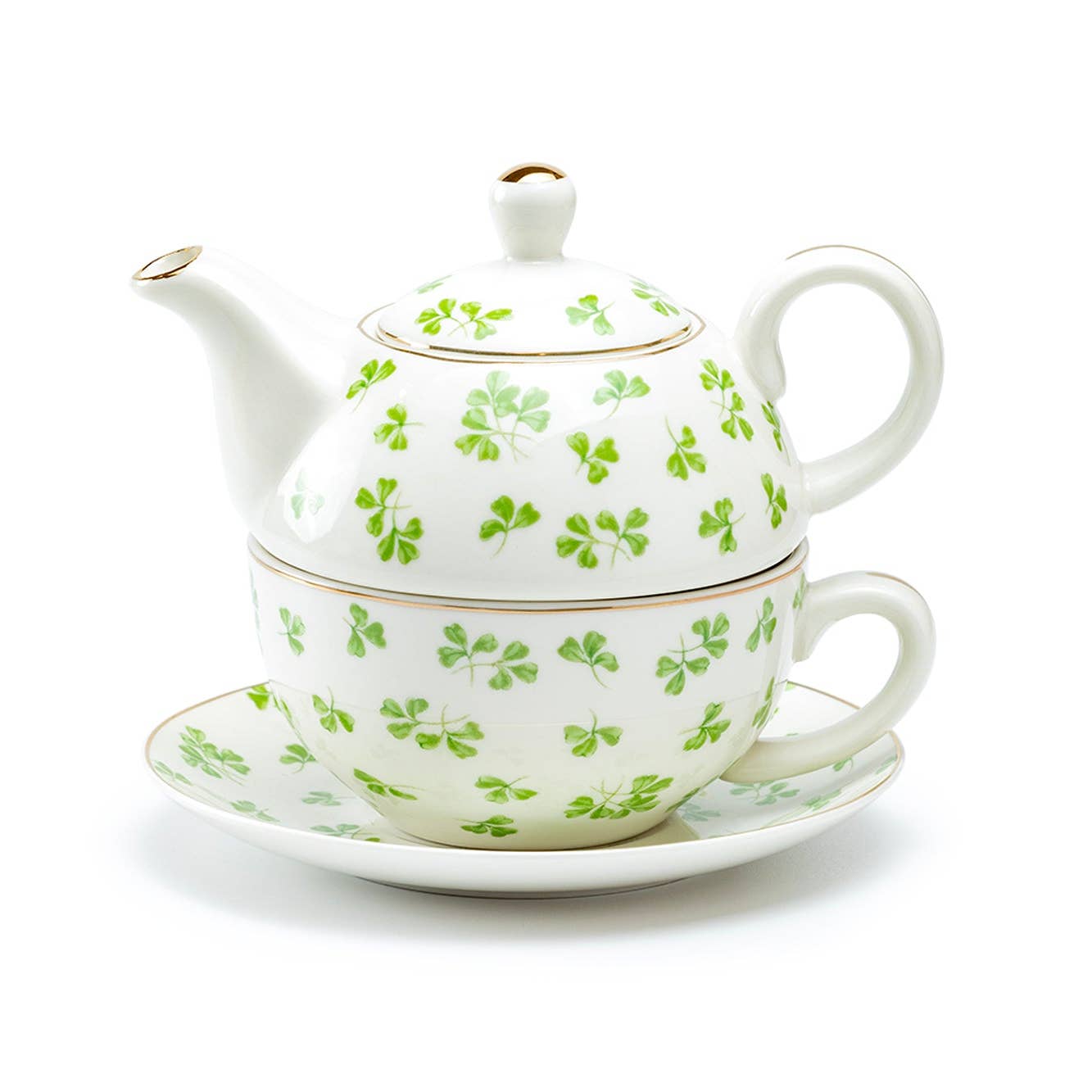 Shamrock Fine Porcelain Tea Set for One