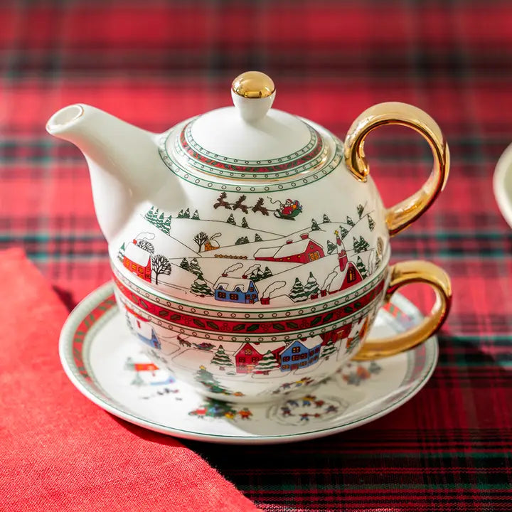 Holiday Winter Wonderland Tea For One Set
