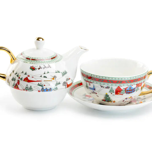 Holiday Winter Wonderland Tea For One Set